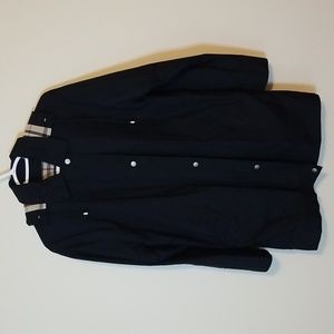 Burberry Black Hooded Trench Raincoat